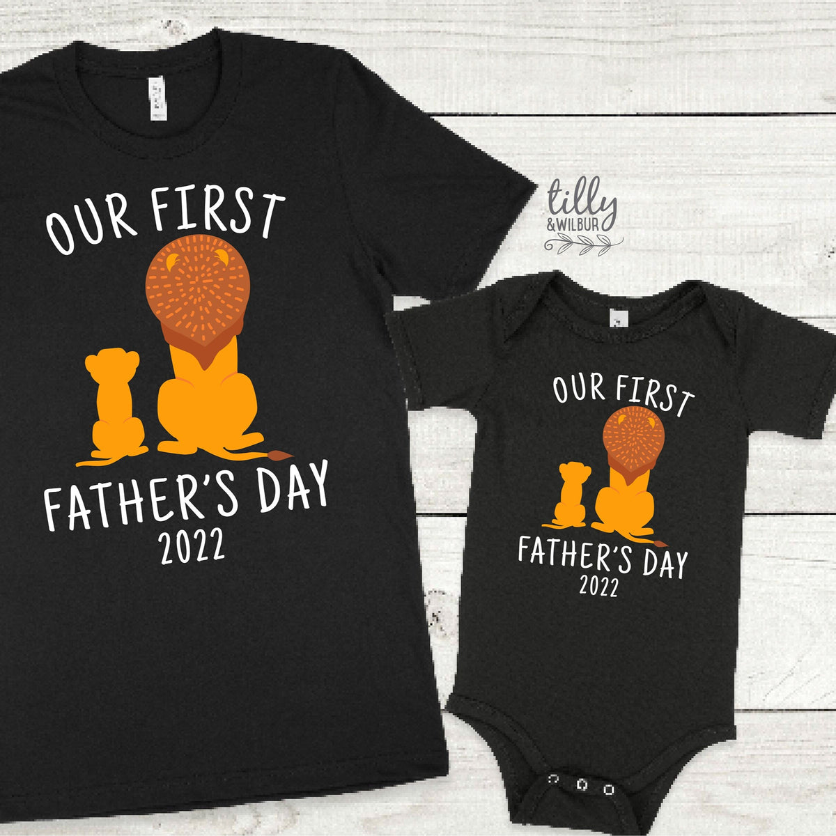 Our First Father&#39;s Day 2022 Matching Set, I Love You Daddy Happy 1st Father&#39;s Day, Matching Father&#39;s Day Outfits, 1st Father&#39;s Day Baby Gift