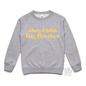 Big Brother Jumper, Big Brother Sweatshirt, Only Child Big Brother, New Big Brother Gift, Pregnancy Announcement, Promoted To Big Brother