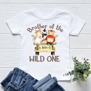 Brother Of The Wild One, Wild One Safari First Birthday Set, Safari Baby Birthday Gift, 1st Birthday T-Shirt, 1st Birthday, Jungle Animal