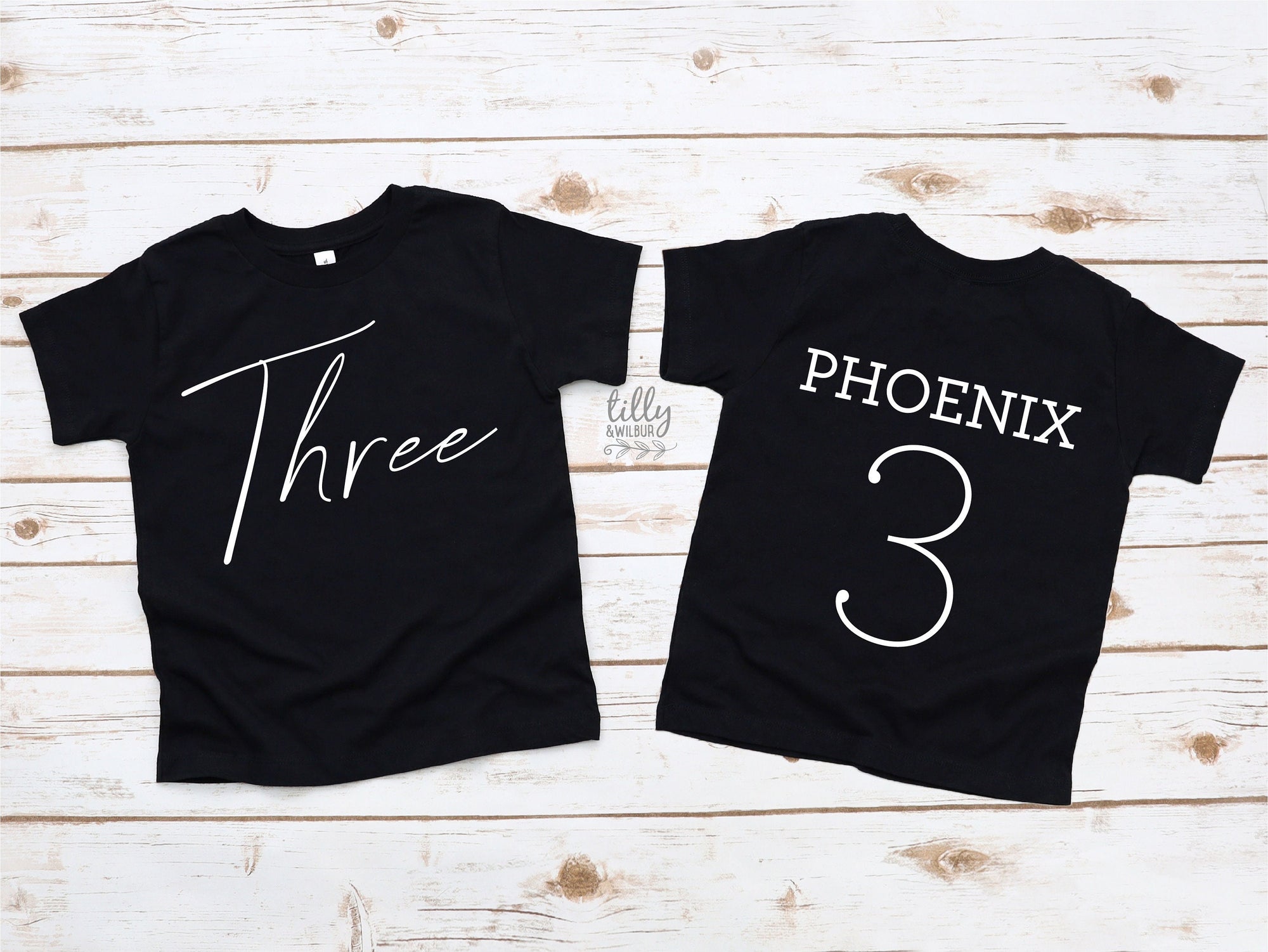 3rd Birthday T-Shirt, Personalised 3 Birthday T-Shirt, 3rd Birthday Gift, Three Birthday Tee, Name And Number 3 On Back Of Shirt, Cake Smash