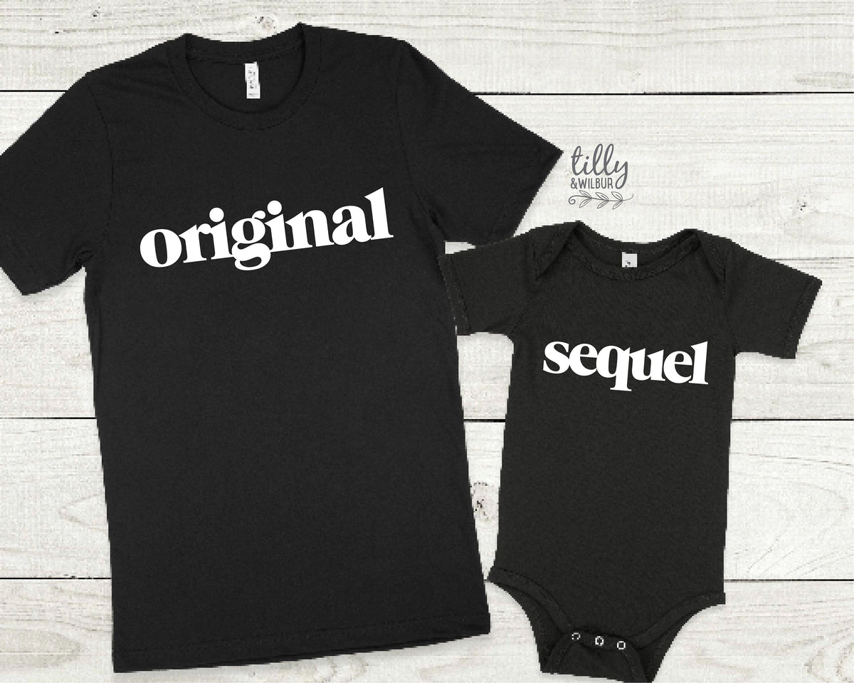 Original Sequel Father Son Matching Shirts, Matching Dad And Baby, Matching Dad And Kid, Father&#39;s Day Gift, Newborn Gift, New Dad, Remix
