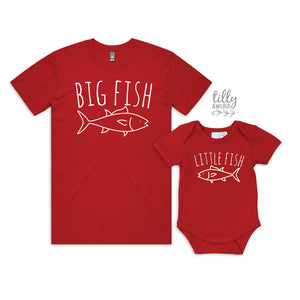 Big Fish Little Fish Father Son Matching Shirts, Big Fish Little Fish, Matching Dad And Baby, Matching Dad And Kid, Father's Day Gift, Daddy