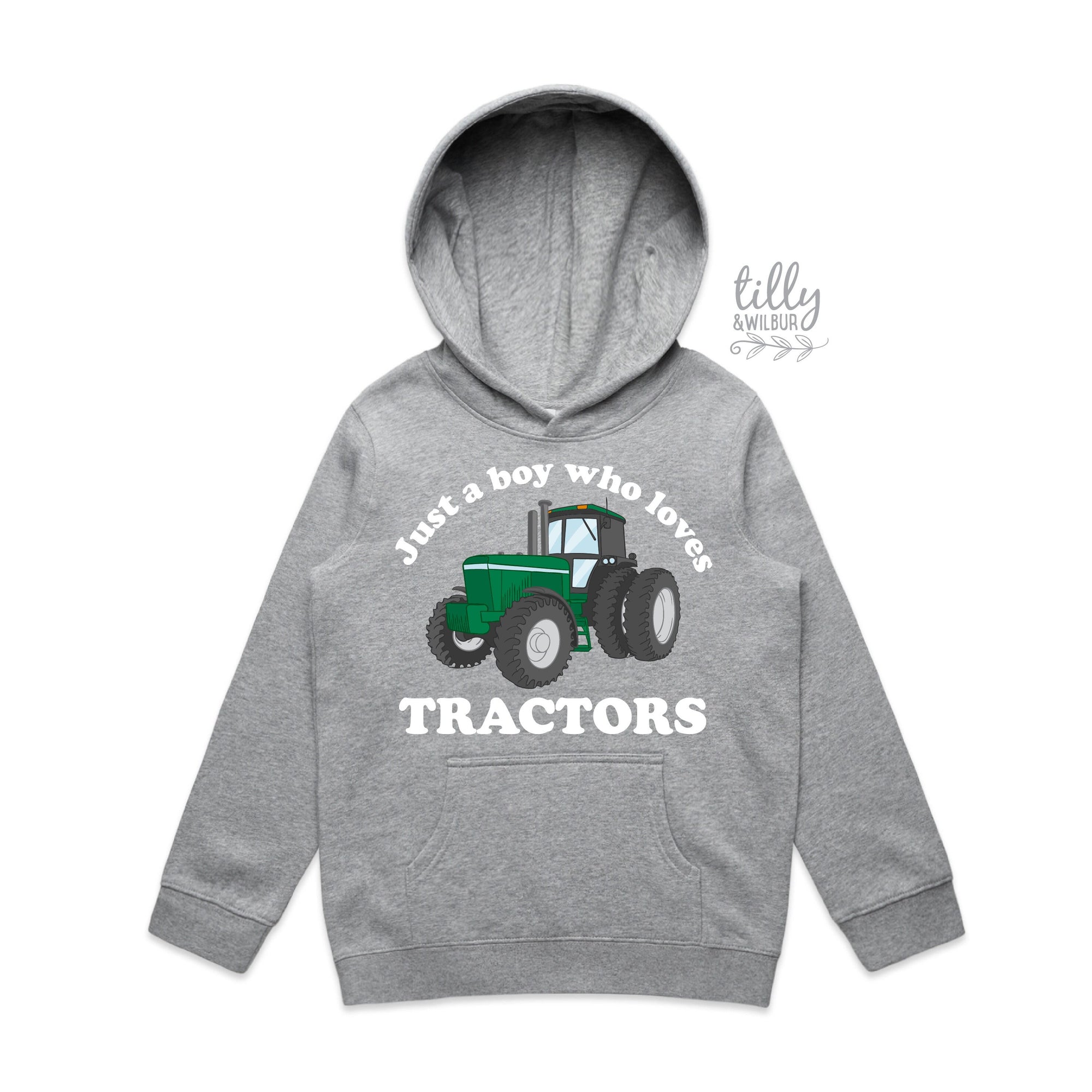 Just a Boy Who Loves Tractors Hoodie, Tractor Sweatshirt, I Love Tractors Jumper, Farm Life, Tractor Lover Gift, Tractor Shirt, Farmer Shirt