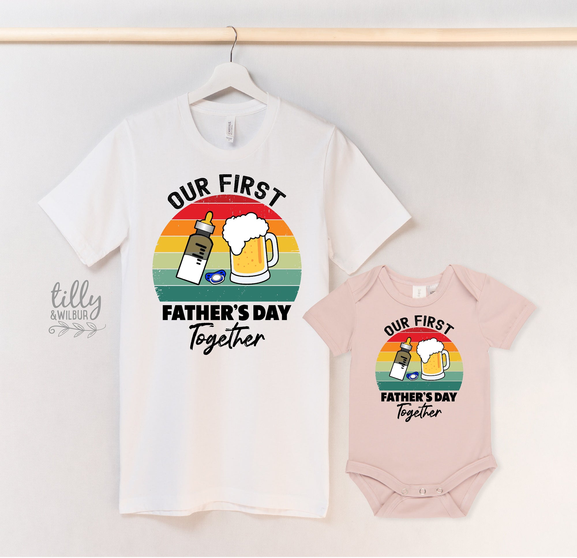 Our First Father's Day Together T-Shirt, Matching Father's Day, Drinking Buddies T-Shirt, Our 1st Father's Day, Father's Day Gift