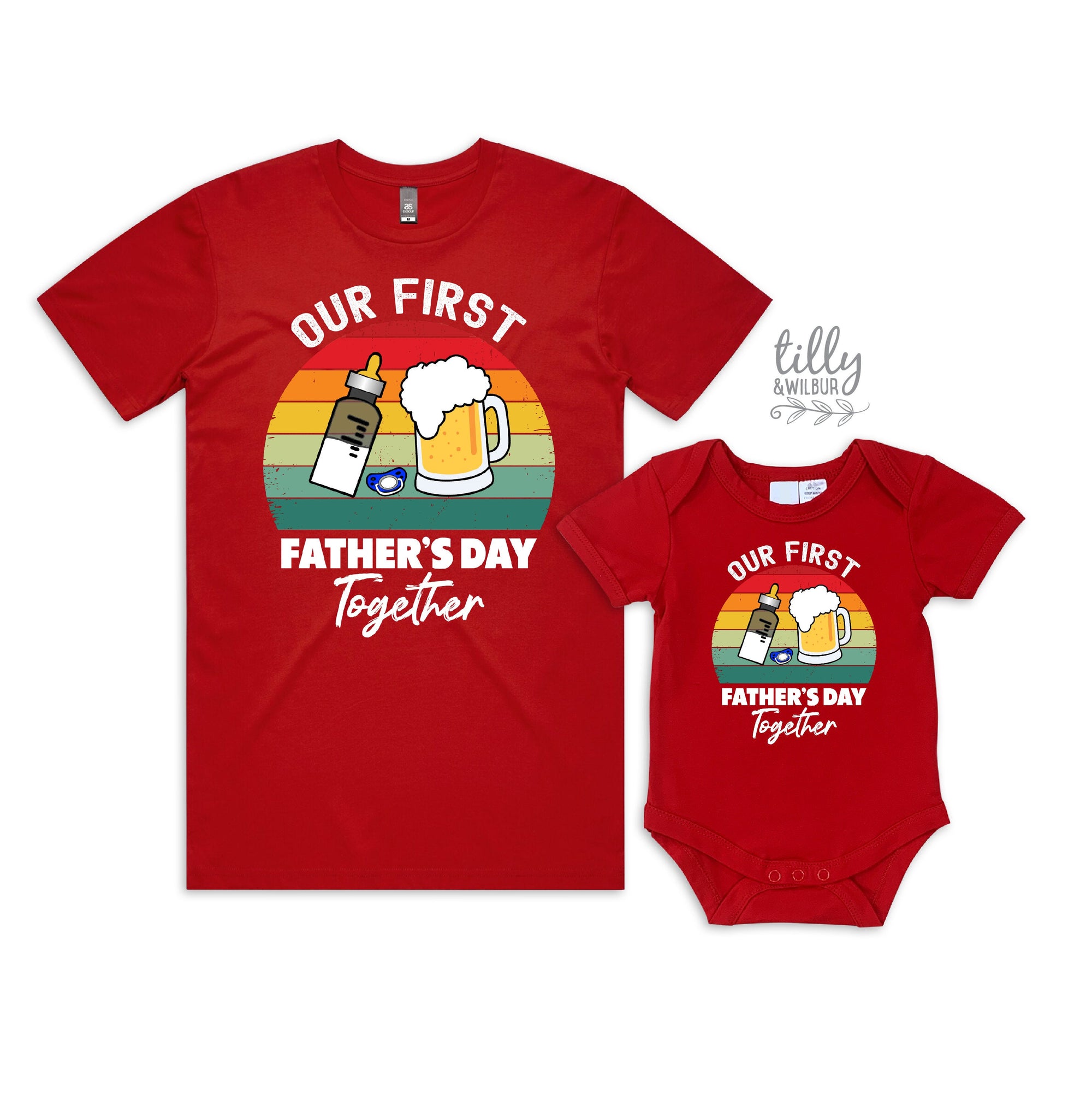 Our First Father's Day Together T-Shirt, Matching Father's Day, Drinking Buddies T-Shirt, Our 1st Father's Day, Father's Day Gift