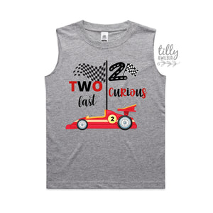 2nd Birthday Singlet, Two Fast Two Curious Birthday Tank, 2nd Second Birthday, Two Birthday Gift, Boys 2nd Birthday, Boys Birthday TShirt