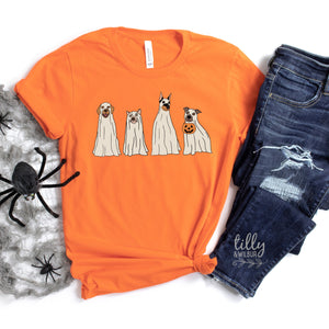 Halloween Dogs T-Shirt, Ghost Dogs T-Shirt, Scary Dogs T-Shirt, Halloween T-Shirt, Halloween T-Shirt For Women, Funny Halloween T-Shirt