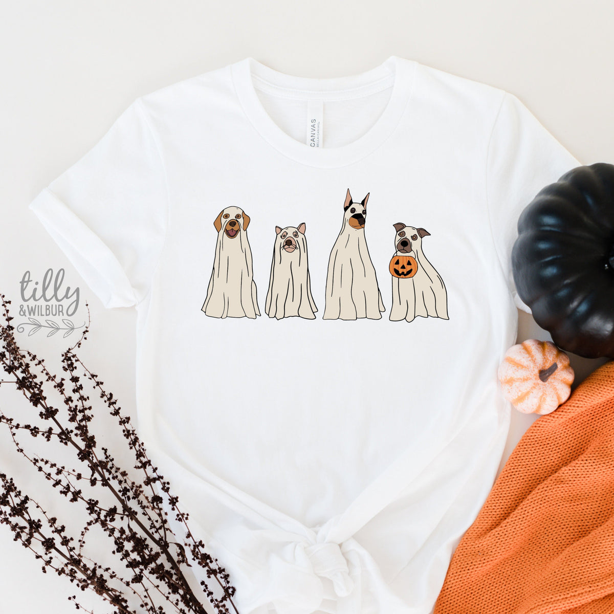 Halloween Dogs T-Shirt, Ghost Dogs T-Shirt, Scary Dogs T-Shirt, Halloween T-Shirt, Halloween T-Shirt For Women, Funny Halloween T-Shirt