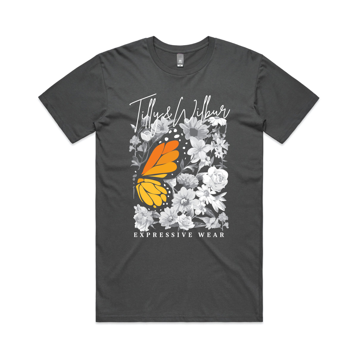 Tilly&amp;Wilbur Expressive Wear Signature Range, Floral T-Shirt, Butterfly T-Shirt