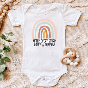 Rainbow Baby Bodysuit, After Every Storm Comes A Rainbow, Baby Announcement, Baby Shower Gift, Pregnancy Announcement, Newborn Baby Gift