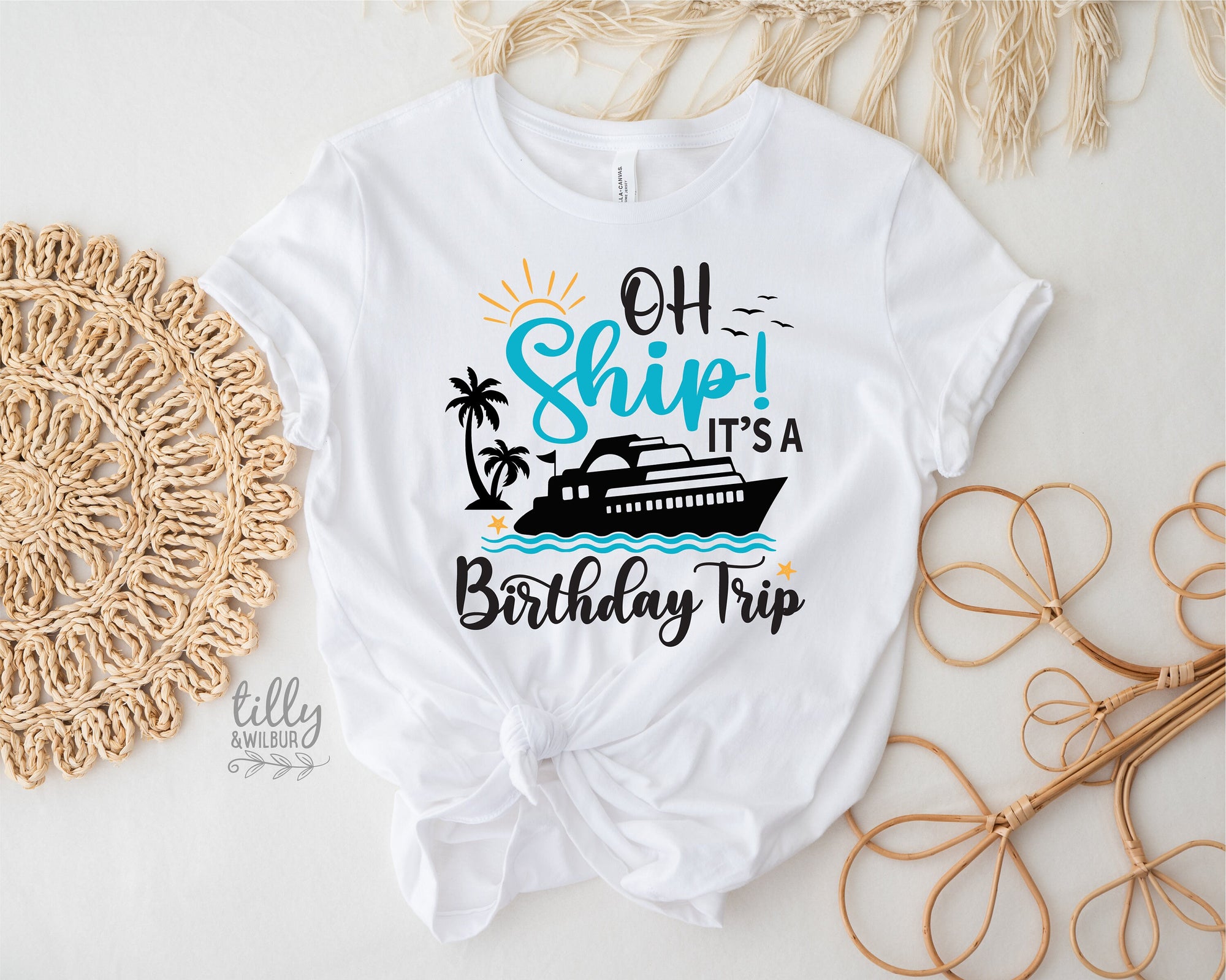 Oh Ship It's A Birthday Trip T-Shirt, Matching Cruise T-Shirts, Cruise Trip T-Shirt, Babies, Kids & Adult Sizing, Cruise Shirts, Vacation