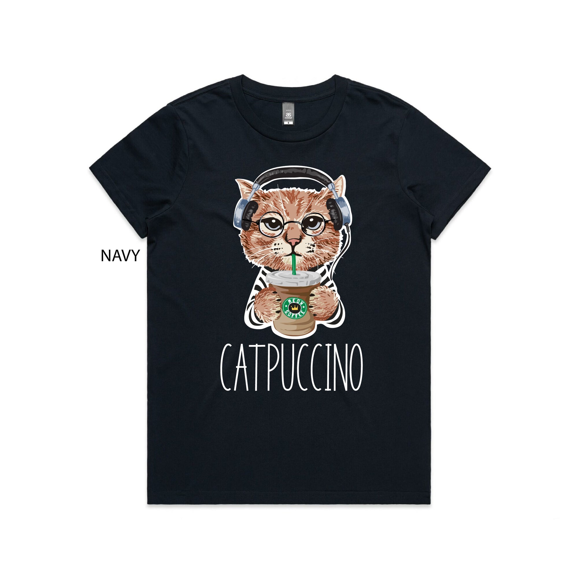 Cat T-Shirt, Catpuccino T-Shirt, Funny Cat T-Shirt, Womens, Mens & Kids Sizing, Kitty Tee, Kitten T-Shirt, I Love Cats T-Shirt, Cat Lover