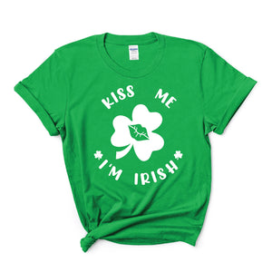 St Patrick's Day T-Shirt, St Patrick's Day Lips, Kiss Me I'm Irish, Happy St Paddy's Day, Unisex Adult T-Shirt, Ireland, Celtic, St Patrick