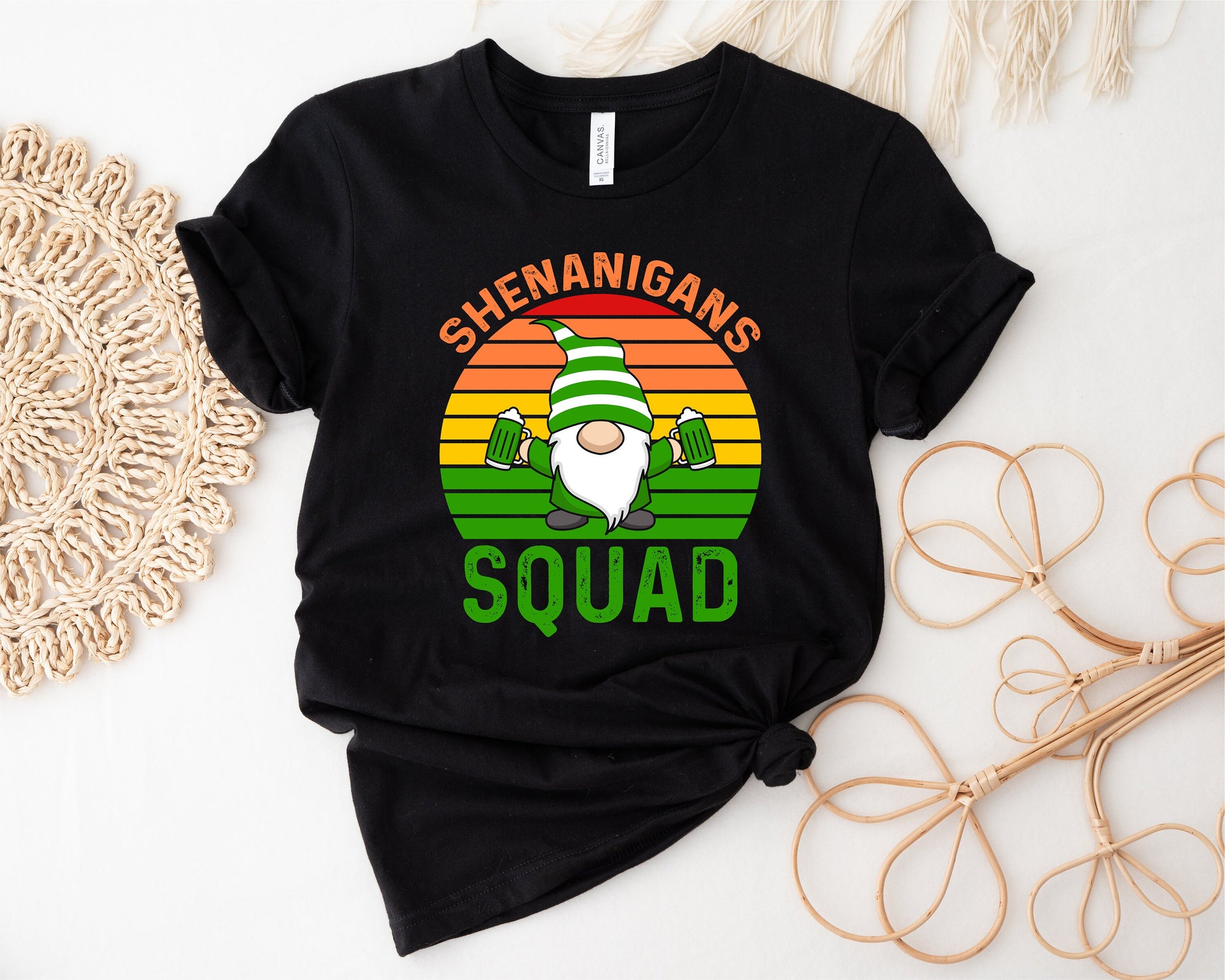 St Patrick's Day T-Shirt, Shenanigans Squad T-Shirt, Men's, Women's, Child's and Baby Sizing, St Patrick's Day Gnomes, Happy St Paddy's Day