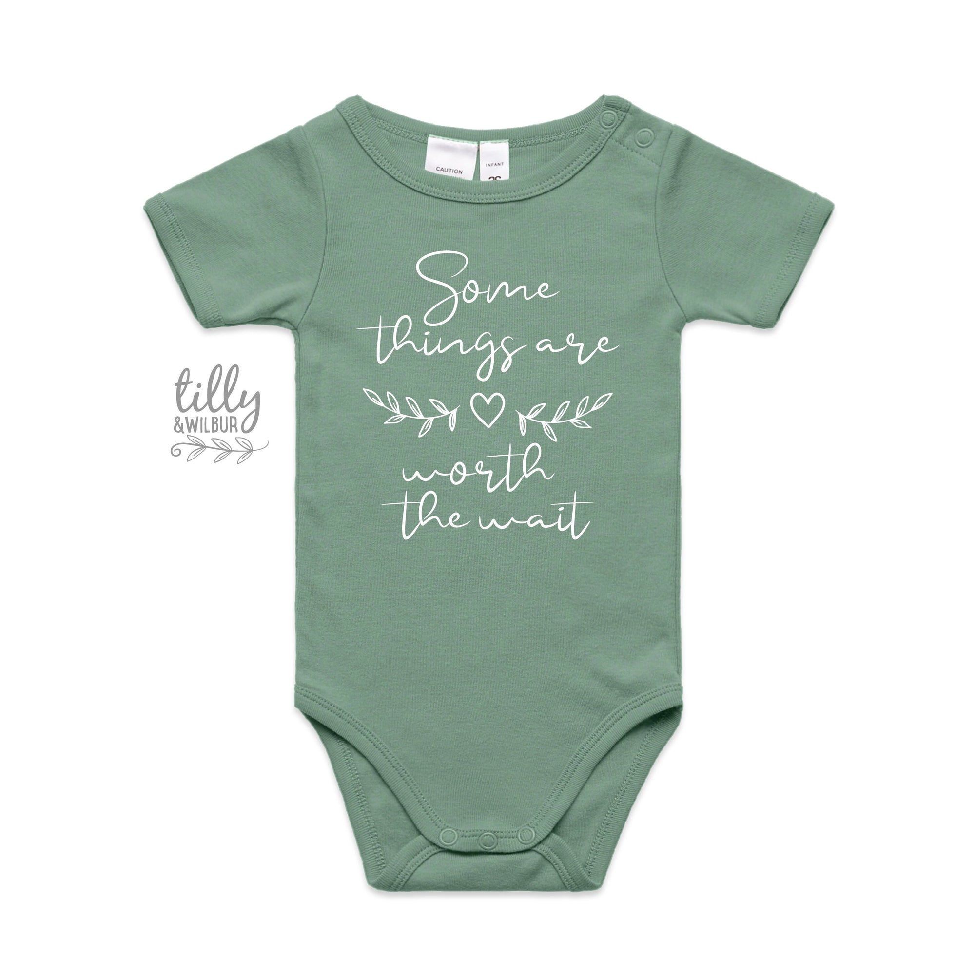 Some Things Are Worth The Wait Baby Bodysuit, Pregnancy Announcement, Little Miracle Baby, Worth The Long Wait, Baby Shower Gift, Newborn