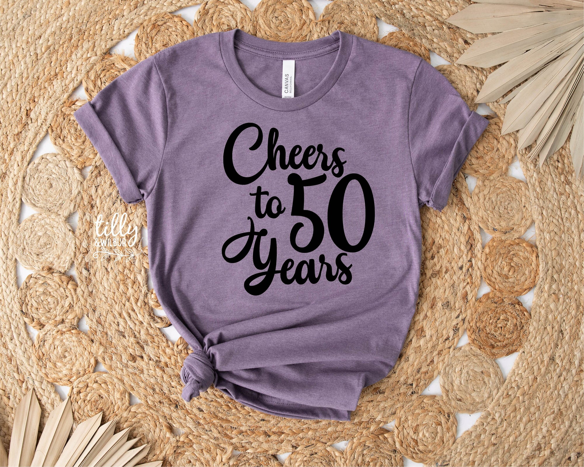 Cheers To 50 Years Birthday T-Shirt, 50th Birthday T-Shirt For Women, Women's 50th Birthday Gift, 50th Gift, Fiftieth T-Shirt, Fiftieth Gift