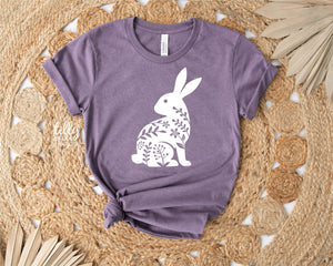 Easter T-Shirt For Women, Bunny Rabbit  Print, Easter Bunny Shirt, Easter Egg Hunt, Easter Gift, Women's Easter T-Shirt Gift