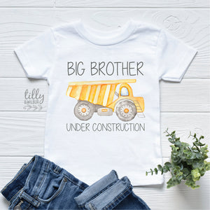 Big Brother T-Shirt, Promoted To Big Brother Shirt, Big Brother Under Construction Shirt, I'm Going To Be A Big Brother Shirt, Announcement