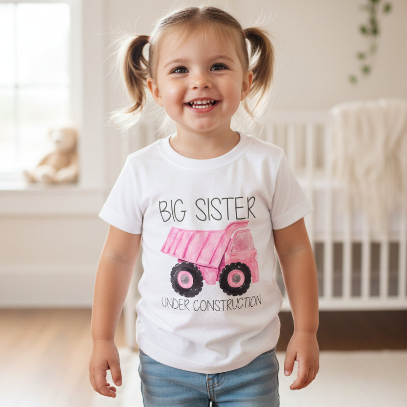 Big Sister T-Shirt, Promoted To Big Sister Shirt, Big Sister Under Construction Shirt, I'm Going To Be A Big Sister Shirt, Announcement