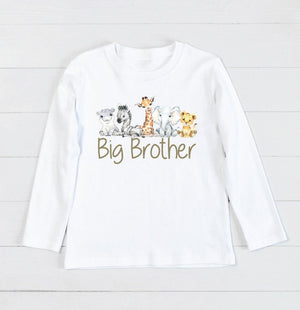 Big Brother T-Shirt, Baby Safari Animals, Promoted To Big Brother Shirt, Big Bro Tee, Pregnancy Announcement, I'm Going To Be A Big Brother
