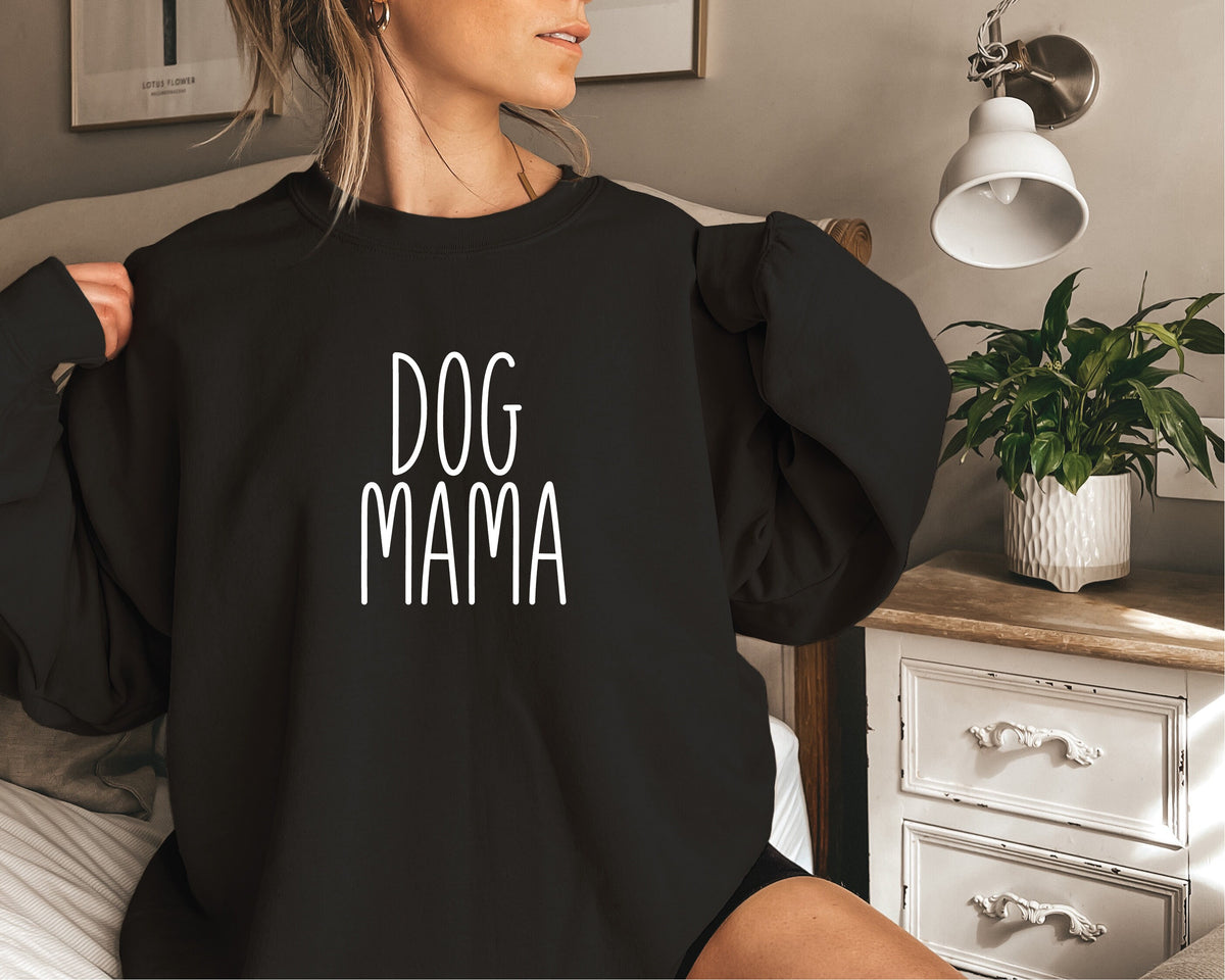 Dog Mama Sweatshirt, Dog Mama Est Sweatshirt, Mothers Day Gift, Mother&#39;s Day Gift, Personalised Mum Gift, Mum Life Jumper, New Mum Gift