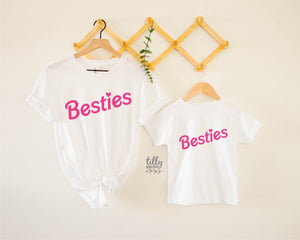 Besties, Besties T-Shirts, Mummy And Me Matching Outfits, Our First Mother's Day, Mother Daughter, Best Friends, Friends Forever, Bodysuit