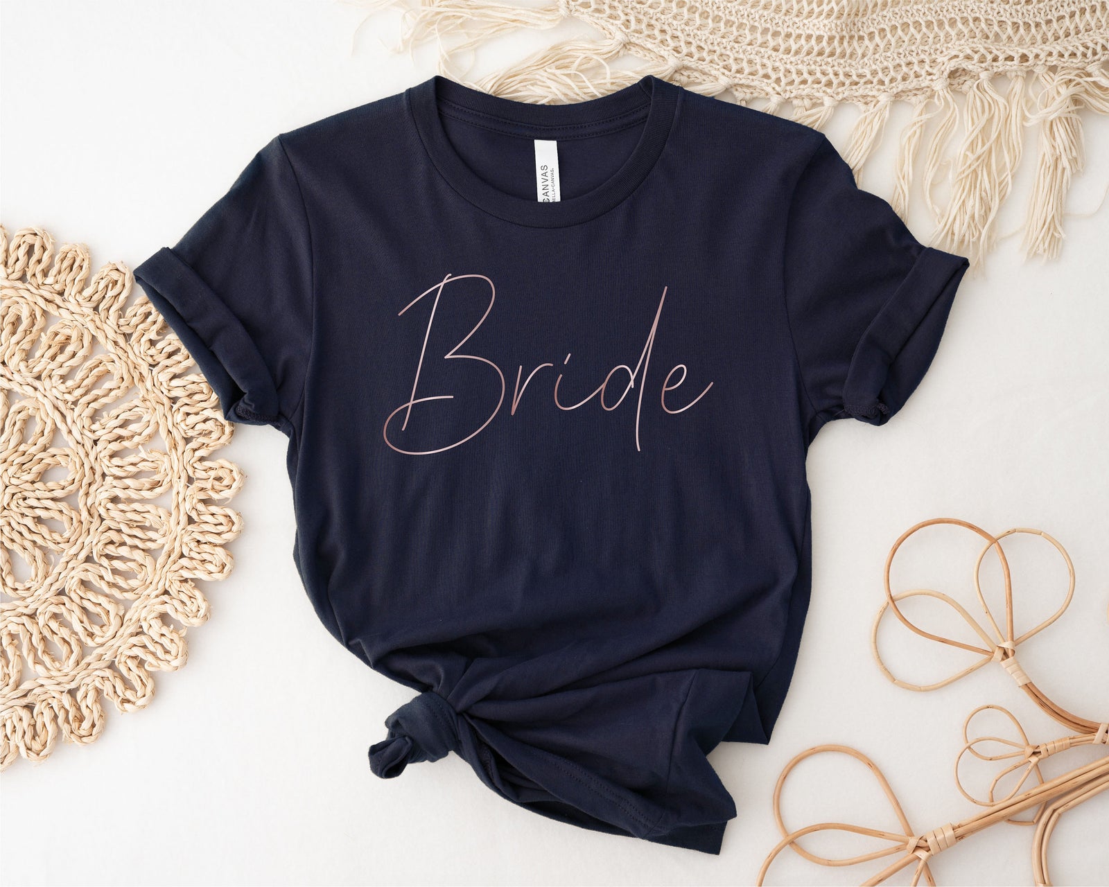 Bride T-Shirt, Wife T-Shirt, New Bride, Mrs Shirt, Engagement T-Shirt, Bridal Gift, Wedding Gift, Just Married T-Shirt, Wedding T-Shirt,NAVY