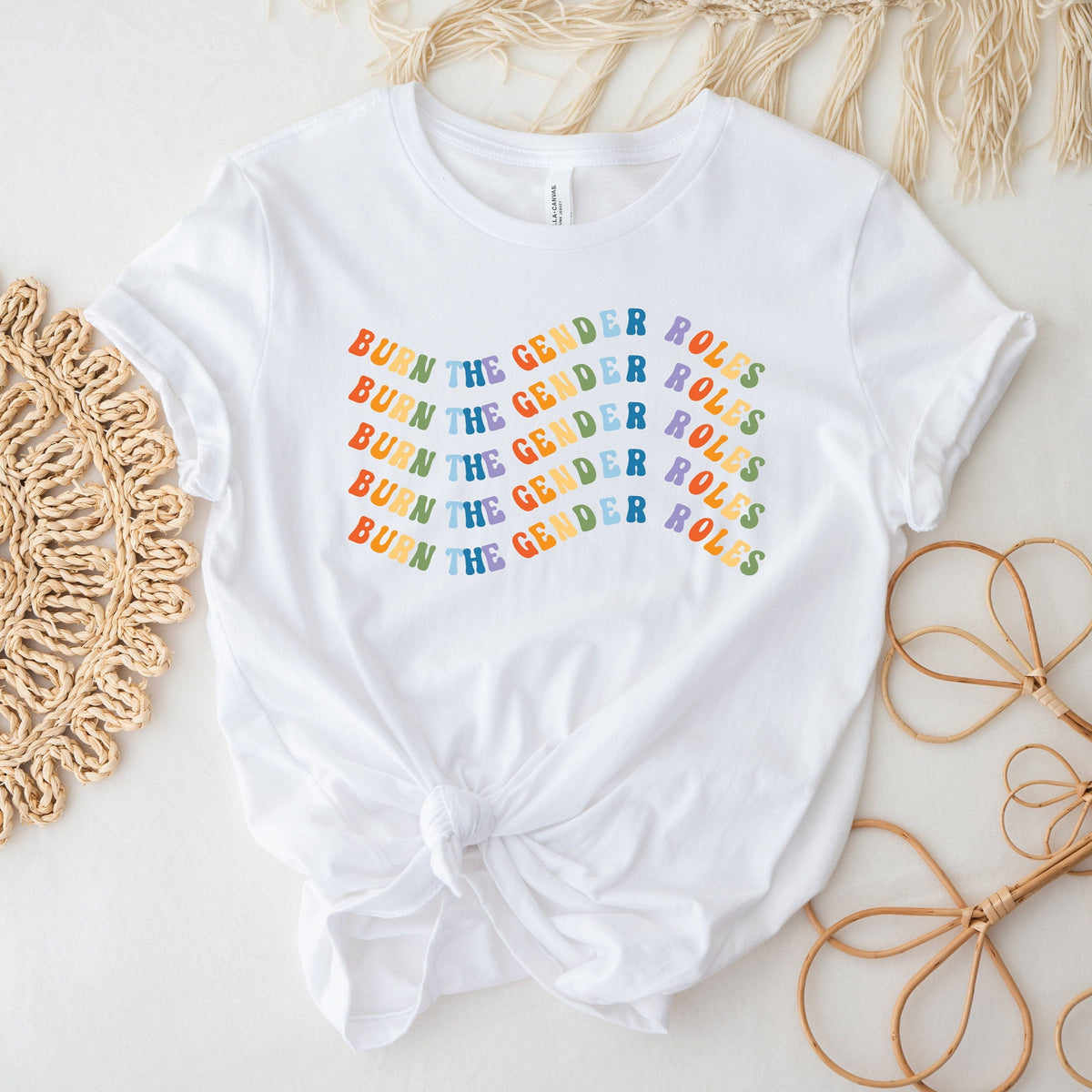 Pride T-shirt, Burn The Gender Roles T-shirt,  Mardi Gras T-shirt, Self Expression T-shirt, LQBTQIA T-shirt, Rainbow T-shirt, Pride Colours