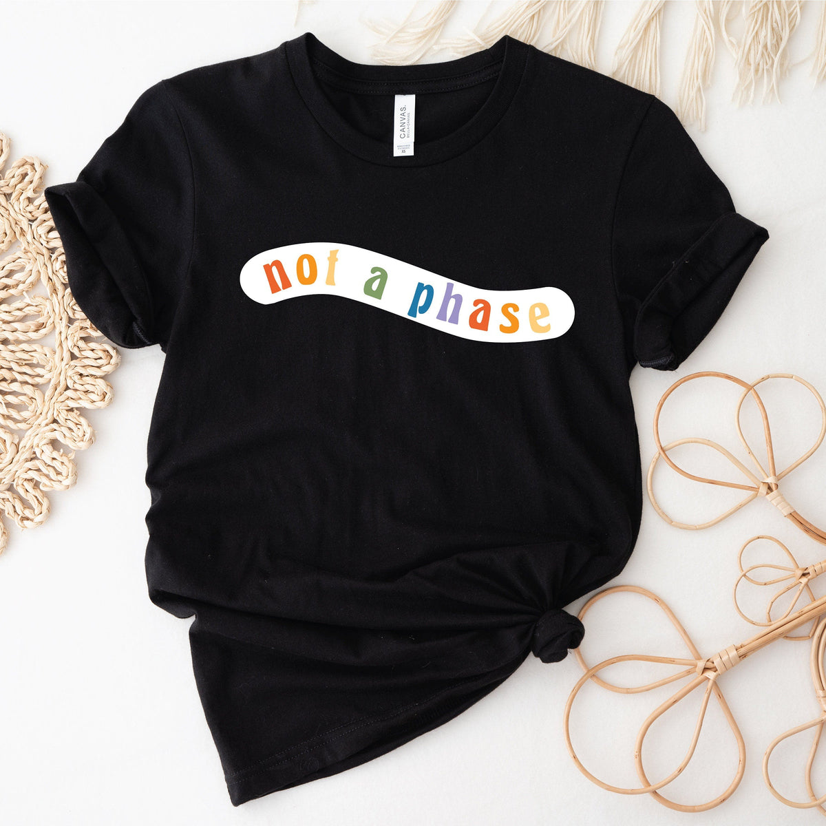 Pride T-shirt, Not A Phase T-shirt,  Mardi Gras T-shirt, Self Expression T-shirt, LQBTQIA T-shirt, Rainbow T-shirt, Pride Colours, Rainbow