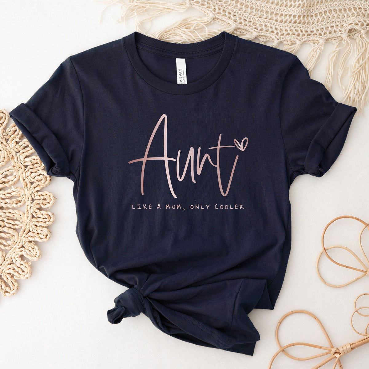 Aunty T-Shirt, Aunt Like A Mum Only Cooler T-Shirt, Aunt T-Shirt, Auntie, Funny Aunt T-Shirt, Funny Auntie T-Shirt, Niece Nephew Gift, NAVY
