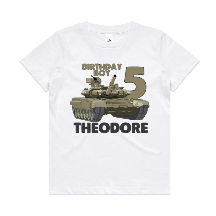 Army Birthday T-Shirt, Personalised Name And Year, Birthday Boy T-Shirt, Birthday T-Shirt, Tank T-Shirt, Army T-Shirt, Camo T-Shirt