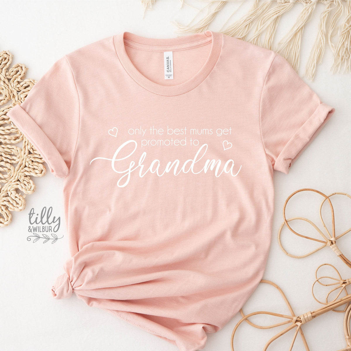 Only The Best Mums Get Promoted To Grandma T-Shirt, Grandmother T-Shirt, Grandchild Gift, Gran Gift, Grandparents T-Shirt, Promoted To Gran