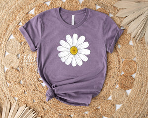 Daisy T-Shirt, Flower T-Shirt, Wildflower T-Shirt, Boho T-Shirt, Floral T-Shirt Gift, Birth Month Flower, Gift For Sister, Gift For Mother