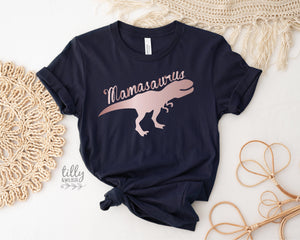 Mamasaurus T-Shirt, Mummasarus T-Shirt, Dinosaur Shirt, Mother Dinosaur, Baby Shower Gift, Mum Gift, Mother's Day Gift, Mummy Dinosaur, NAVY