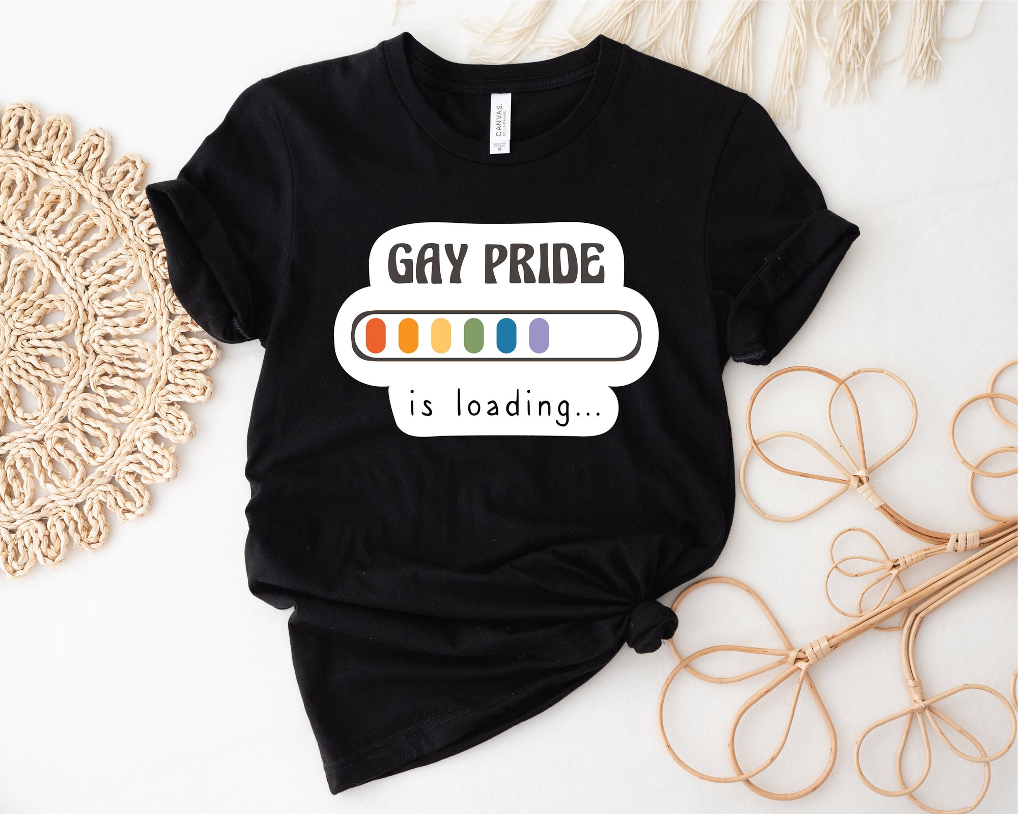 Pride T-shirt, Gay Pride Is Loading T-shirt,  Mardi Gras T-shirt, Self Expression T-shirt, LQBTQIA T-shirt, Rainbow T-shirt, Pride Colours