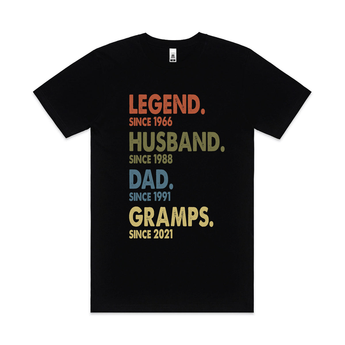 Personalised Legend Husband Dad Grandpa T-Shirt, Legend Husband Daddy Grandpa Customised Shirt, Father&#39;s Day TShirt, Pregnancy Announcement