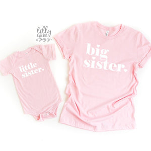 Big Sis Little Sis Set, Sister Set, Sibling Set, Newborn Baby Sister, Pregnancy Announcement, Sister Gifts, Family Tees, Big Sister Shirt