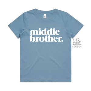 Middle Brother T-Shirt, Pregnancy Announcement T-Shirt, Mid Bro Shirt, I'm Going To Be A Big Brother, Brother Gift, Promoted To Big Brother