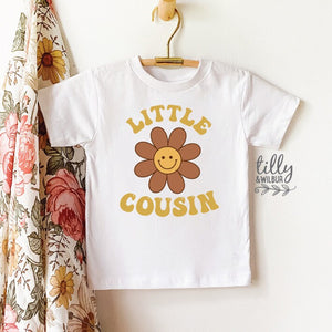 Little Cousin T-Shirt, Retro Smiley Flower, I'm Going To Be A Big Cousin T-Shirt, Pregnancy Announcement, Lil Cousin Shirt, Cousin Gift, Cuz
