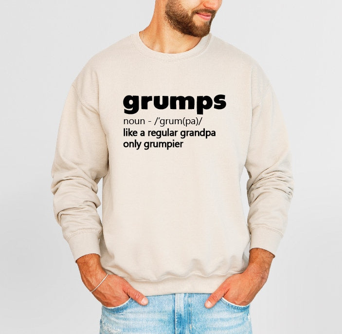 Grandpa Sweatshirt, Grumps Like A Normal Grandpa Only Grumpier, Grandpa Gift, Grandad Gift, Grandparent Gift, Funny Grandpa Jumper, Dad Gift