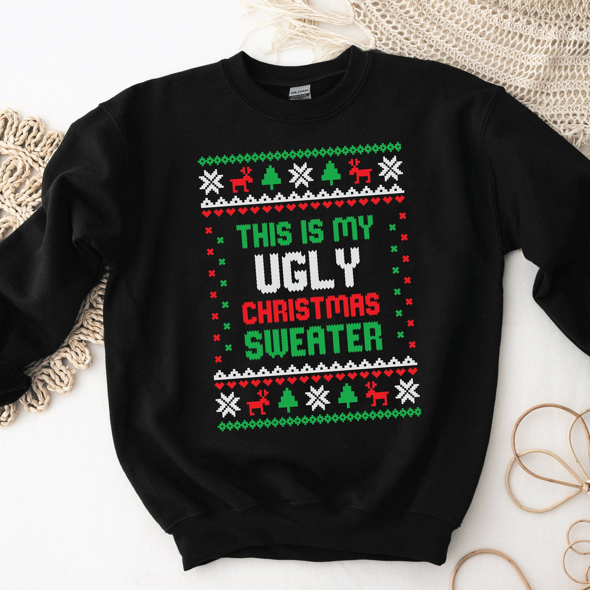 This Is My Ugly Christmas Sweater, Funny Christmas Jumper, Christmas Gift, Filthy Animal Sweatshirt, Christmas Pyjamas, Drink Up Grinches