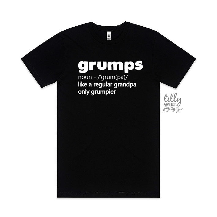 Grandpa T-Shirt, Grumps Like A Normal Grandpa Only Grumpier, Grandpa Gift, Grandad Gift, Grandparent Gift, Funny Grandpa Shirt, Dad Gift