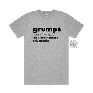 Grandpa T-Shirt, Grumps Like A Normal Grandpa Only Grumpier, Grandpa Gift, Grandad Gift, Grandparent Gift, Funny Grandpa Shirt, Dad Gift
