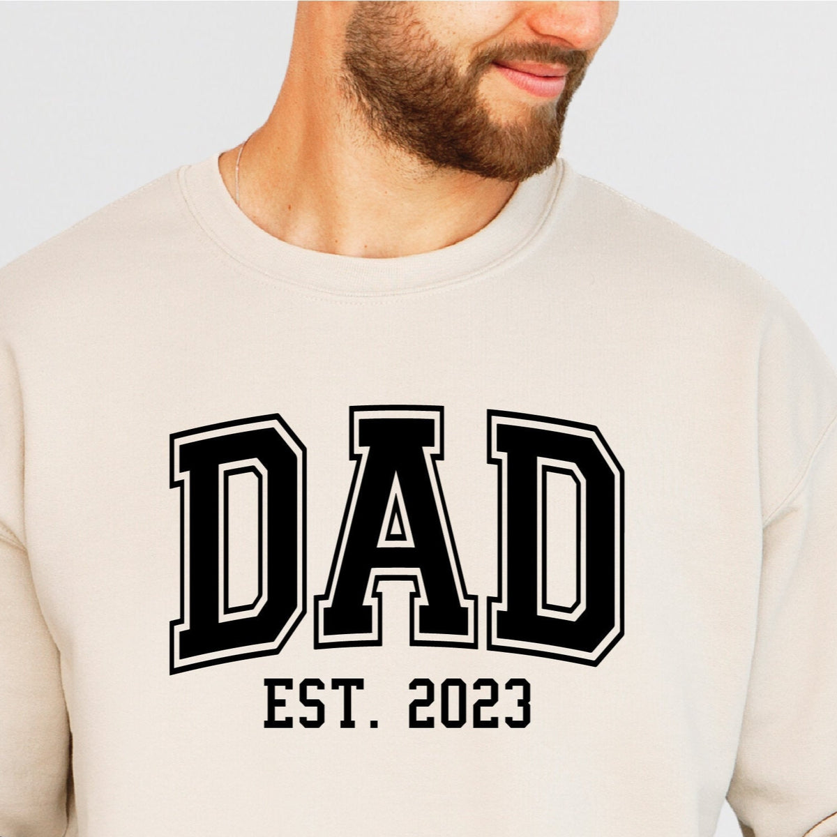 Dad Est Sweatshirt, Gift For Dad, Father&#39;s Day Jumper, Funny Dad T-Shirt, New Dad T-Shirt, Baby Shower Gift, Birthday Gift, Christmas Gift