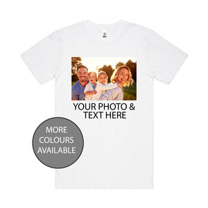 Personalised Photo T-Shirt, Custom T-Shirt With Photo, Family Photo T-Shirt, Custom Text T-Shirt Graphic, Family Custom Photo, Custom Saying