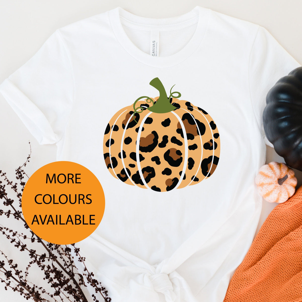 Pumpkin T-Shirt, Halloween T-Shirt, Leopard Print Pumpkin T-Shirt, Halloween Costume, Halloween T-Shirt For Women, Funny Halloween Shirt