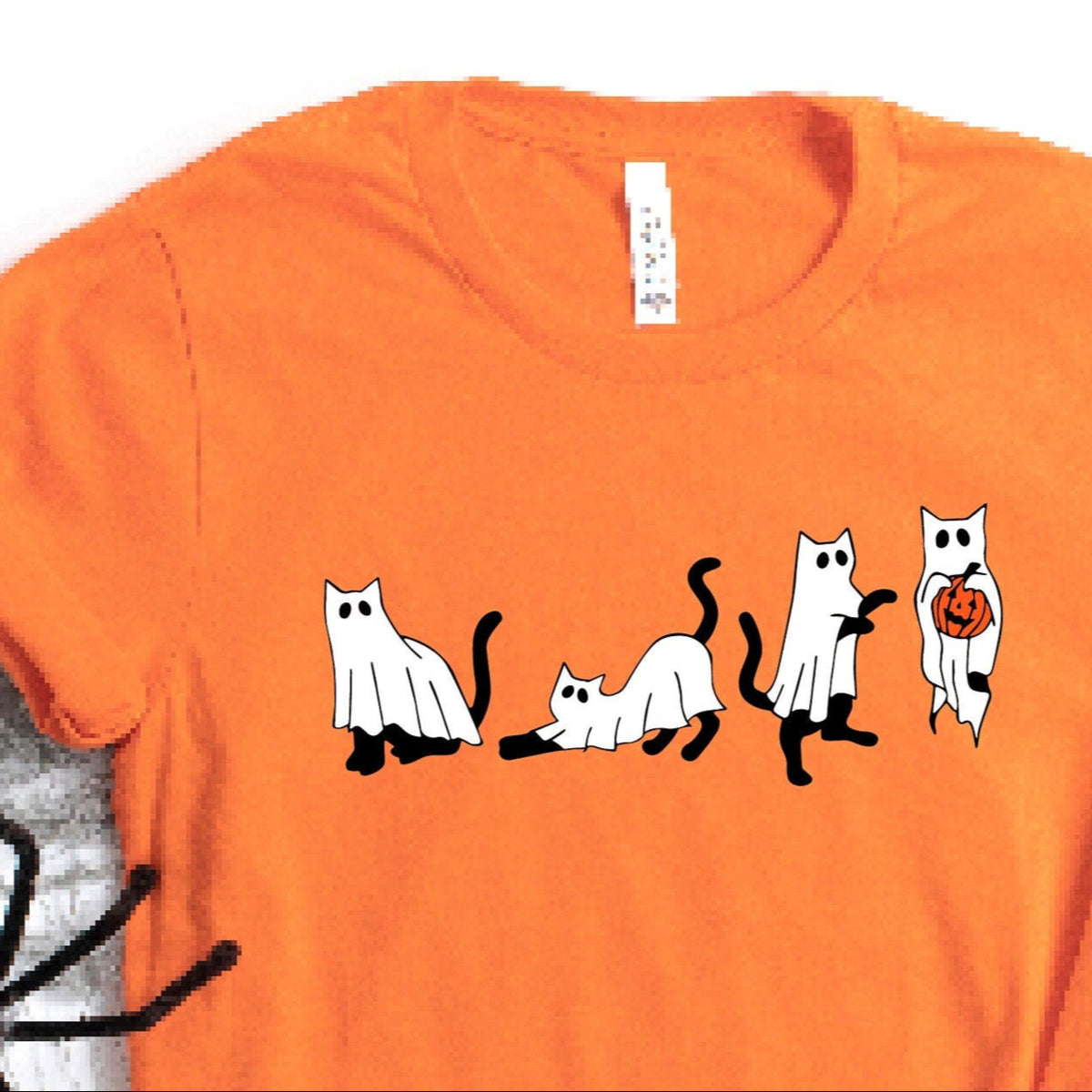 Halloween Cats T-Shirt, Ghost Cats T-Shirt, Scary Cats T-Shirt, Halloween T-Shirt, Halloween T-Shirt For Women, Funny Halloween T-Shirt