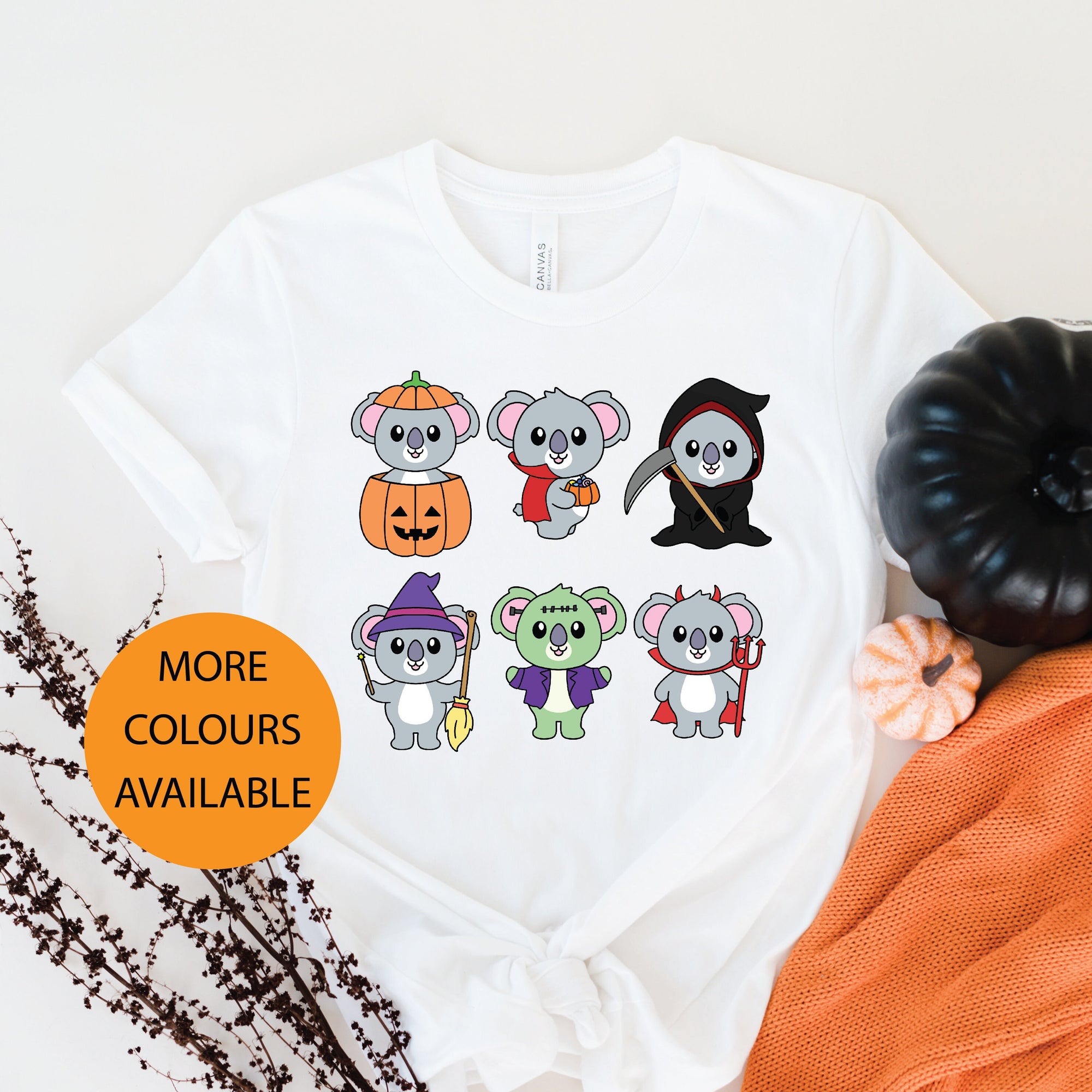 Koala Halloween T-Shirt, Halloween T-Shirt, Halloween T-Shirt With Koalas, Women's Fancy Dress Shirt, Halloween Outfit, Aussie Halloween