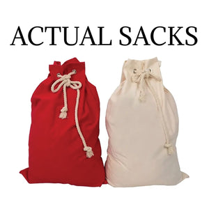 Personalised Santa Sack, Custom Santa Sack, 50cm x 70cm, High Quality Cotton Linen, Christmas Gift Bag, Christmas Keepsake, Xmas Stocking