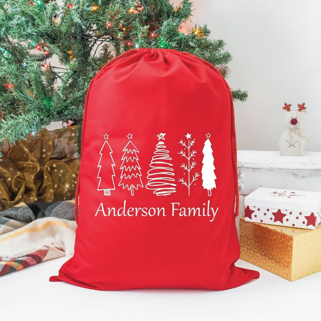 Personalised Santa Sack, Custom Santa Sack, 50cm x 70cm, High Quality Cotton Linen, Christmas Gift Bag, Christmas Keepsake, Xmas Stocking